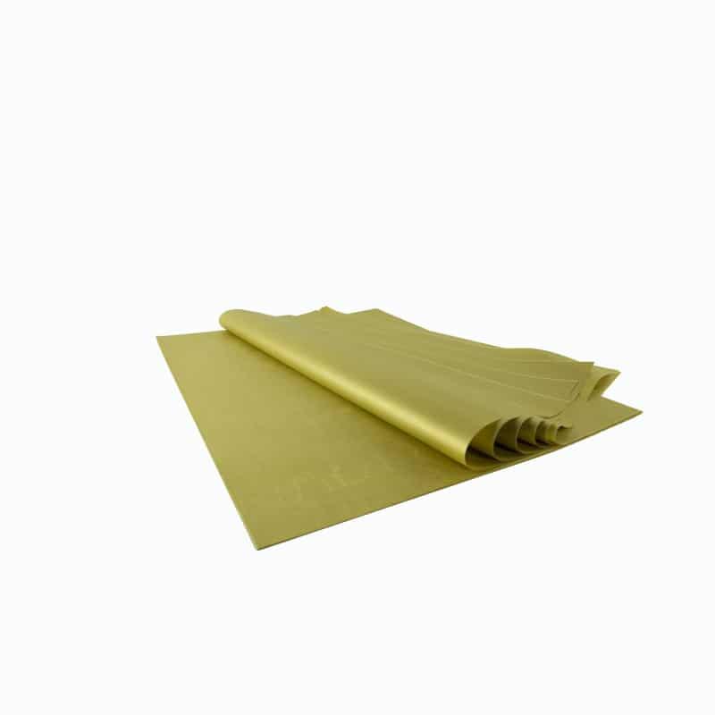 PMLAND Papier de soie imprimé de qualité supérieure - Cœur blanc/doré -  38,1 x 50,8 cm - 60 feuilles