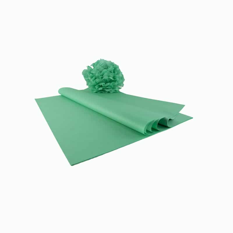 PAPIER/FEUILLE DE SOIE - Vert tilleul x 24 feuilles (50cm x 75cm)