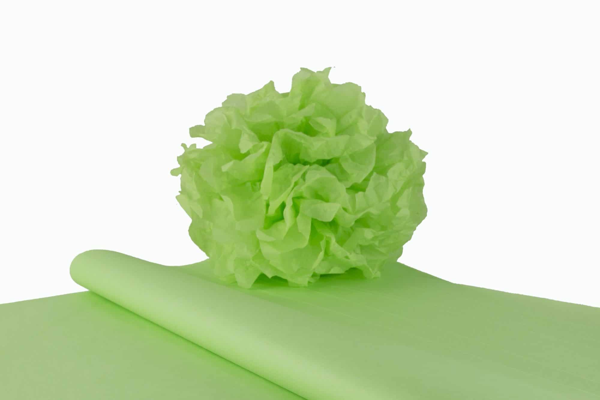 Pompon papier de soie - Gris - 35 cm